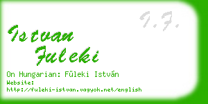 istvan fuleki business card