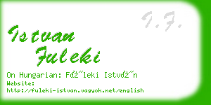 istvan fuleki business card